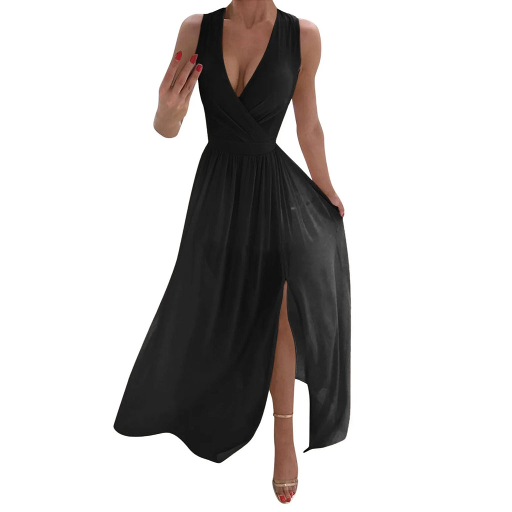 Sexy Women Dresses Outfits 2023 Plus Size Beach V-neck Dresses Summer Party A-line Midi Formal Dresses Women's Clothing 원피스
