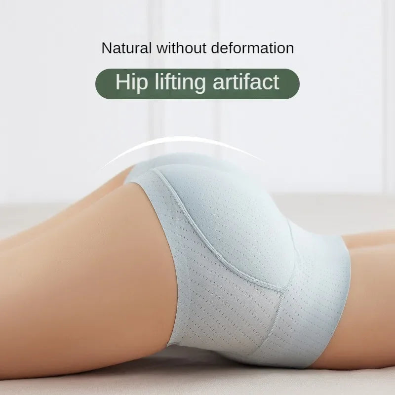Body Sculpting Buttocks Women's Sponge Cushion Push-Up Panties Peach Hip Lifting Fake Butt Panties Pad Seamless Female Underwear