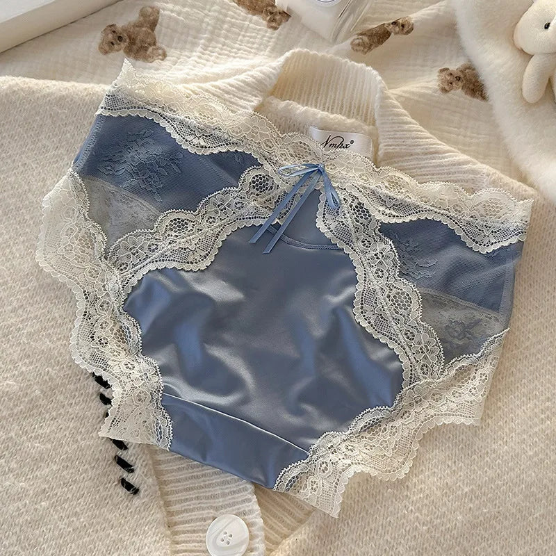 Panties Women‘s Underwear Sexy Lace Panties Thongs Sexy Brazilian Pants Silk Breathable Girls Underwear Plus Size Lingerie