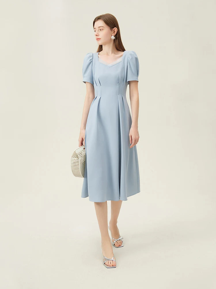FSLE Swan Dress French Style High Waist Dress For Women 2024 Summer New Arrival Dress For Formal Occasions 24FS12193