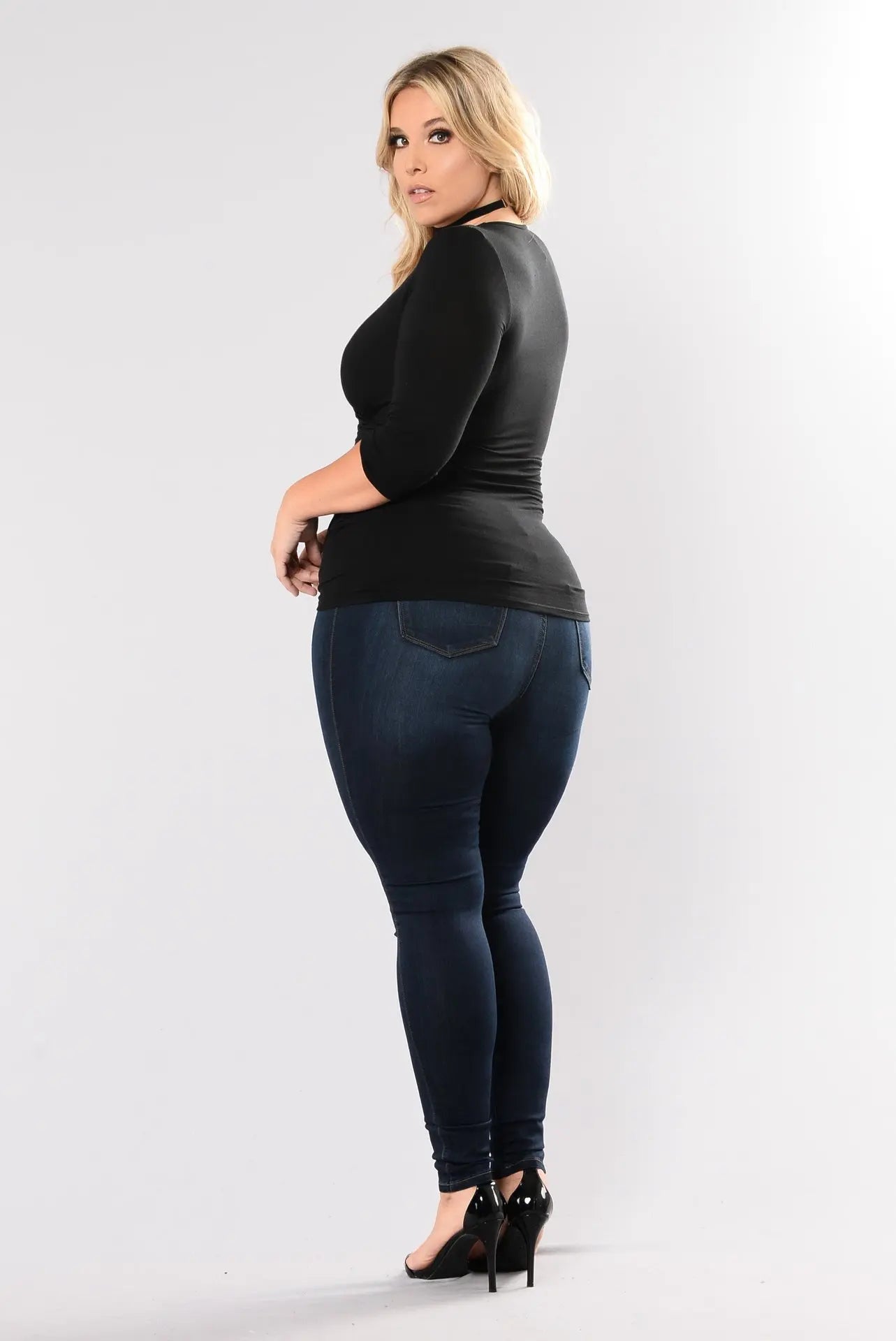 Women's plus size high waist jeans casual Skinny denim fat mom jeans L-5XL high quality wholesale price