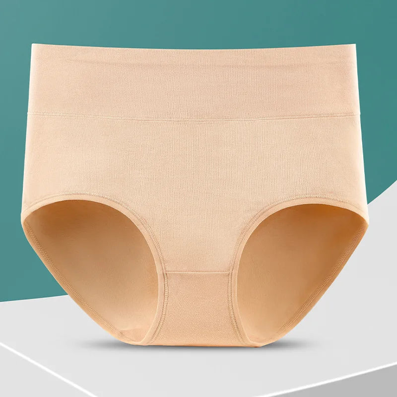 4pcs/pack High Waisted Postpartum Underwear Womens Cotton Underwear Soft Breathable Full Coverage Stretch Panties