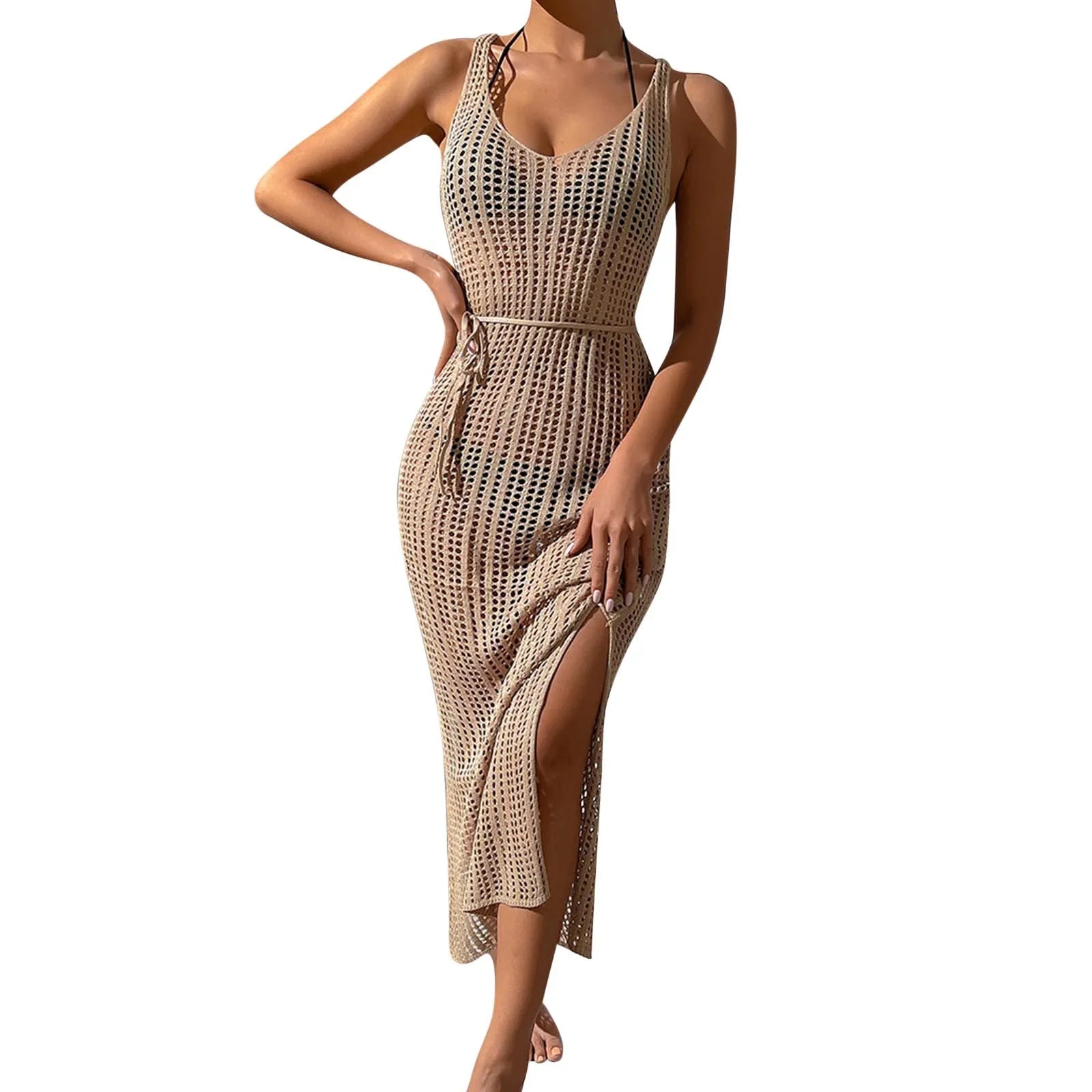 Sarong Beach Wrap Tunics Sexy Beach Bikini Cover-Ups Women Swimwear Dress Cover up Fishnet Crochet Swimsuit Saida De Praia