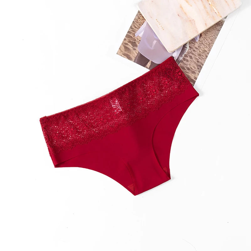 Women's Panties Sexy Lace Seamless Female Underwear for Women Solid Elasticity Sports Lingerie Perpective Briefs Soft Underpants