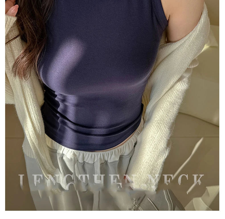 BIVIGAOS Summer New Hot Girl Tight Fitting Vest Women's Modal High Elastic Sexy Tank Top Casual Fashion Vest Sleeveless T Shirt