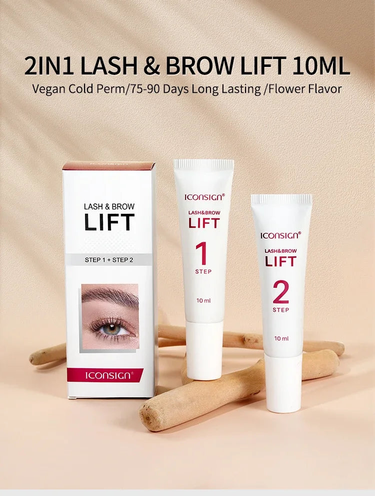 Fast shipping ICONSIGN 10ml Fix Perming Set for Lash Brow Lift Perm Fixation Tube Set Lotion 8-12 Minute Lifting Eye Makeup Tool