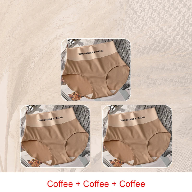 Invisible Panties Women Seamless Briefs Female Underpants Ultra-thin Underwear High Rise Panties Solid Comfy Lingerie Ice Silk