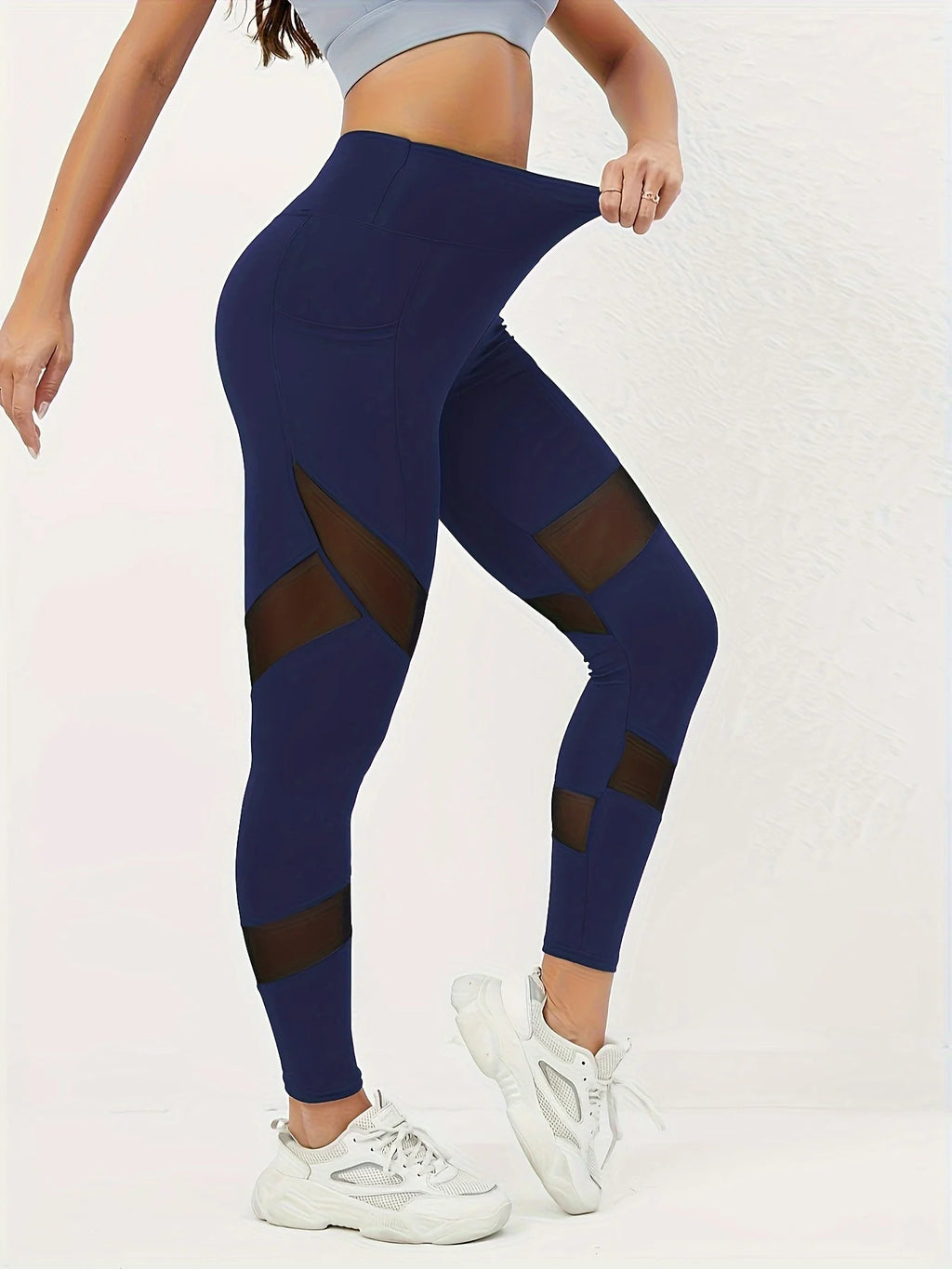 Ladies High Waist Mesh Women Leggings Fitness Breathable Push Up Leggings Women Quick Dry  Casual Leggin