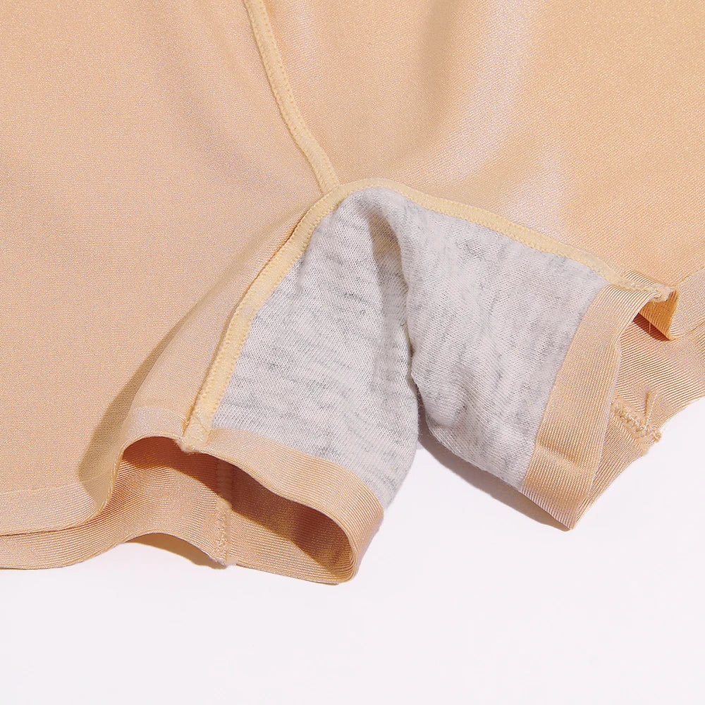 WarmSteps Women's Boxers Female Boyshorts Solid Ice Silk Woman Panties Seamless Lingerie Cotton Crotch Safty Shorts XS-L EU Size