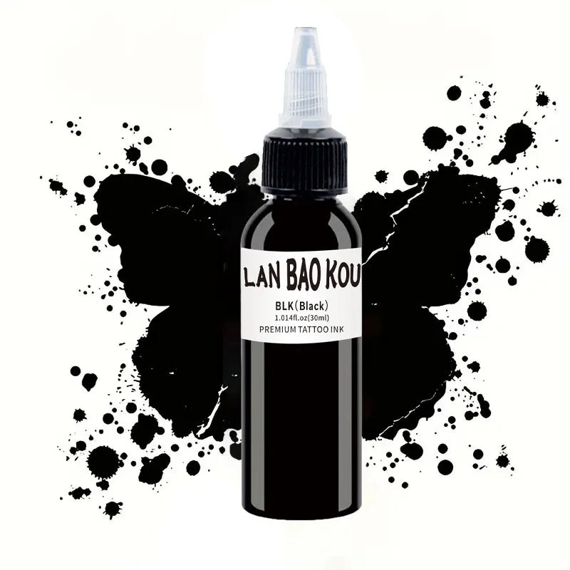 2pcs 30ml black Tattoo Ink Pigment with  BodyArt Tattoo Kits Professional Beauty Paints Makeup Tattoo Supplies Semi-permanent