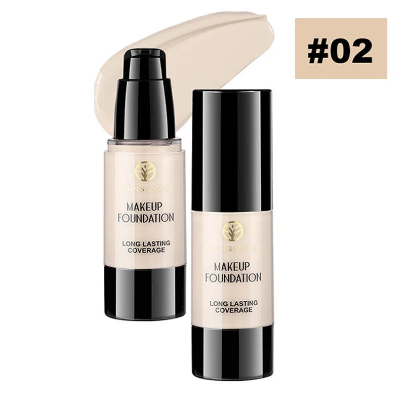 Pure White Liquid Foundation Long-lasting Waterproof Concealer Face Makeup Foundation for COS Stage Christmas Carnival Makeup