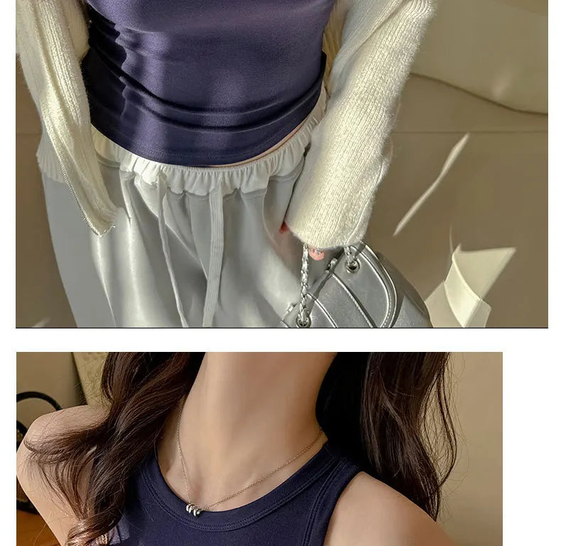 BIVIGAOS Summer New Hot Girl Tight Fitting Vest Women's Modal High Elastic Sexy Tank Top Casual Fashion Vest Sleeveless T Shirt