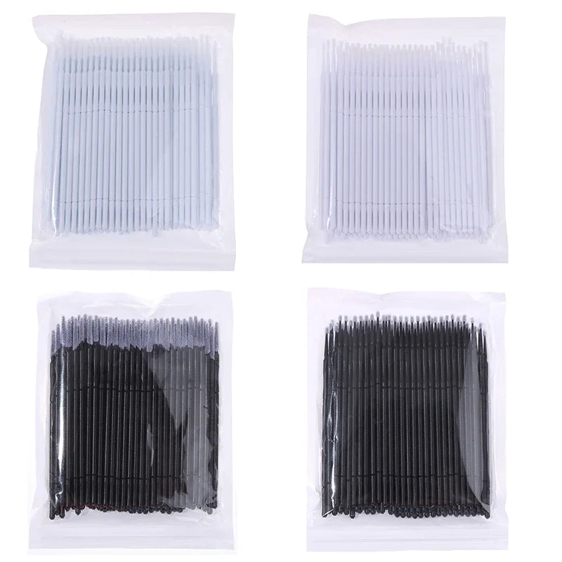 100Pcs Professional  Disposable Eyelash  Extension Micro  Brush Applicator Make  Up Mascara  Swab  Brushes Swab makeup brushes
