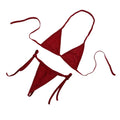 Womens Sexy Lingerie Bikini See ThrougSwimwear 2 Piece Bra With Tie Side Comfortable Thong Solid Color Beachwear Fashion Bustier