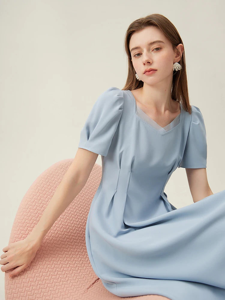 FSLE Swan Dress French Style High Waist Dress For Women 2024 Summer New Arrival Dress For Formal Occasions 24FS12193