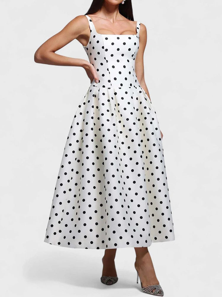 Sleeveless Chest Wrapping Dress Summer Women Sexy Backless Dot Strapless Ladies Maxi Party Dresses Fashion Streetwear Vestidos