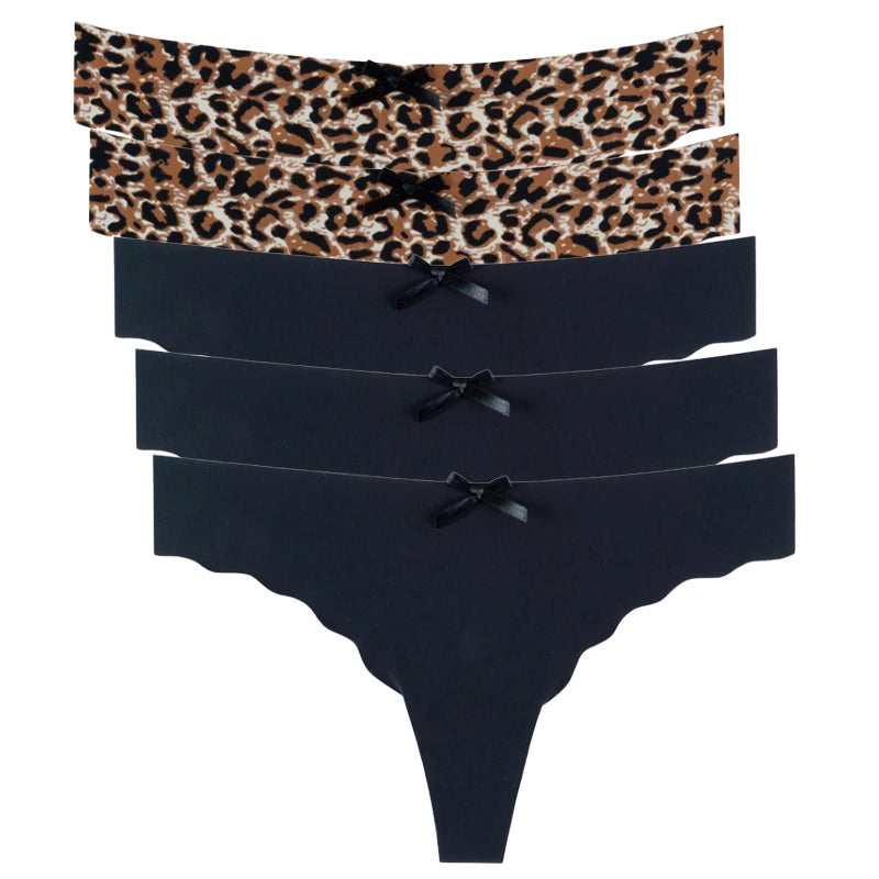 5Pcs/Lot Women's Panties Underwear Viscose Seamless Briefs Low Waist Female Lingerie Summer Ultra-thin G-String Thongs