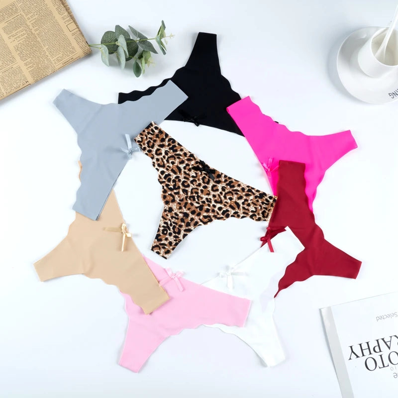5Pcs/Lot Women's Panties Underwear Viscose Seamless Briefs Low Waist Female Lingerie Summer Ultra-thin G-String Thongs