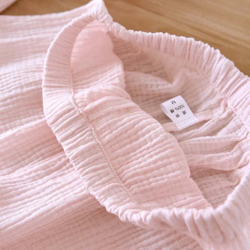 Pure Cotton Womens Pyjamas Set Embroidery Print Home Suits Pyjama Short Sleeve Pajamas 2023 Summer New 2Pcs Sleepwear