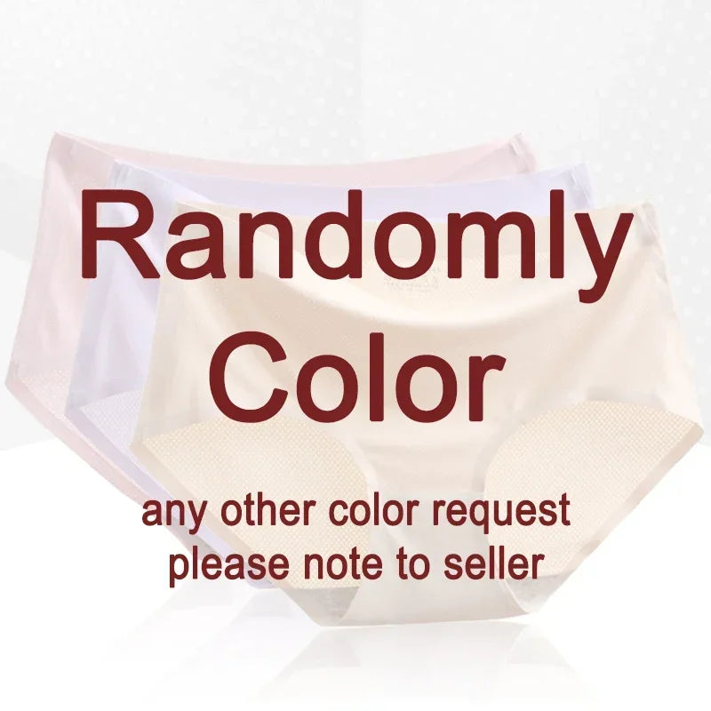 4Pcs Women's Seamless Cotton Briefs Intimates Women Sexy Panties Solid Color Breathable Underwear Female Low Waist Soft Lingerie