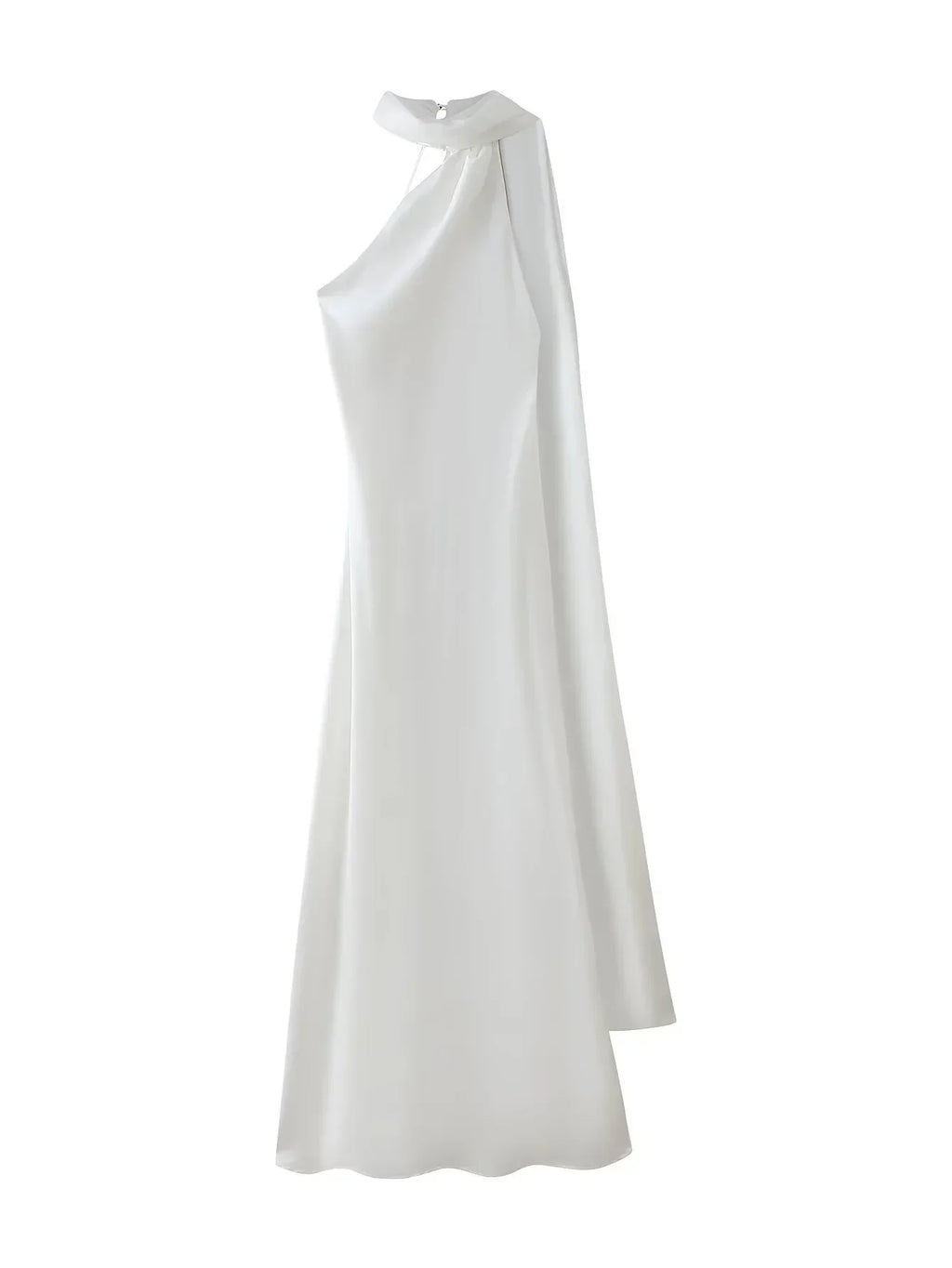 Women's Selling Fast Silk-Satin Feeling Halter Neck Dress European and American Style Sleeveless Summer Fashion Dress