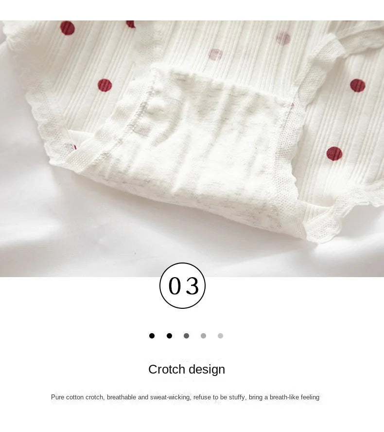 5Pcs/set Cotton Panties for Women Girl Briefs Underwear Plus Size Cute Soft Short Pantys Sexy Lingerie Female Ladies Underpants