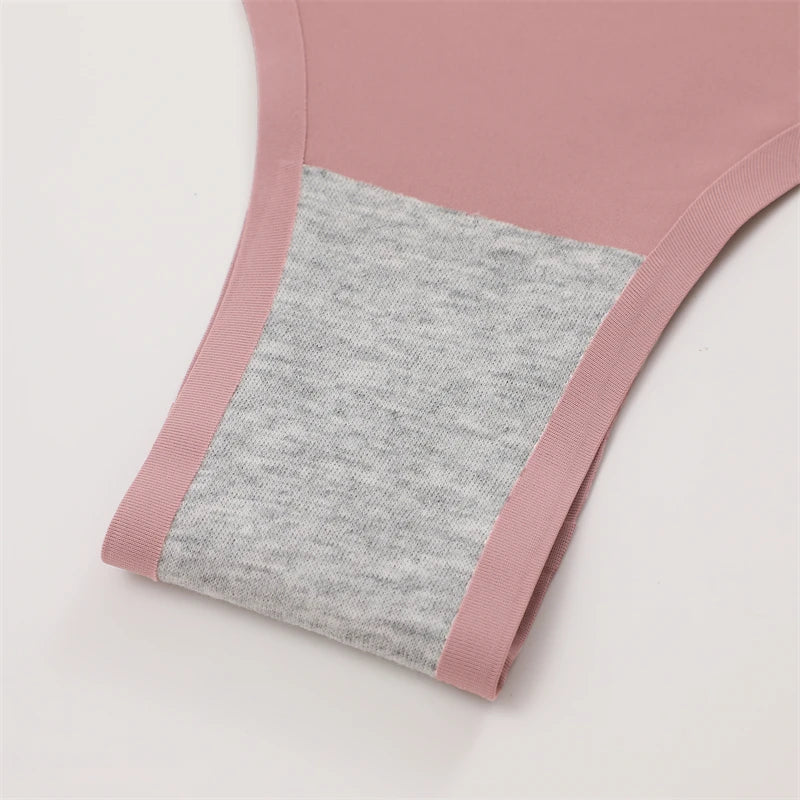 5Pcs Seamless Ultra-thin Underwear Women's Maillard Thongs Sexy Low Waist Brazilian Panties Female Ice Silk Invisible Lingerie