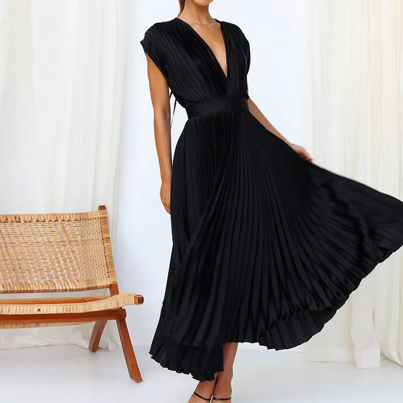 New Summer Women Solid Short Sleeve Party Dress Strapless Backless Patchwork Ladies Dress Loungewear Simple Dress Dropshipping