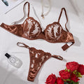 Sexy Lingerie for Women Mesh Embroidery Lingerie Set Three-Point Transparent Underwear Fantasy Female Intimate Erotic Lingerie