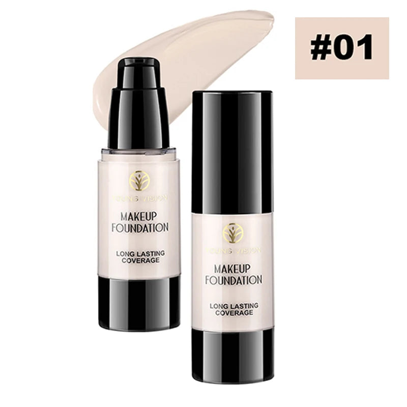 Pure White Liquid Foundation Long-lasting Waterproof Concealer Face Makeup Foundation for COS Stage Christmas Carnival Makeup