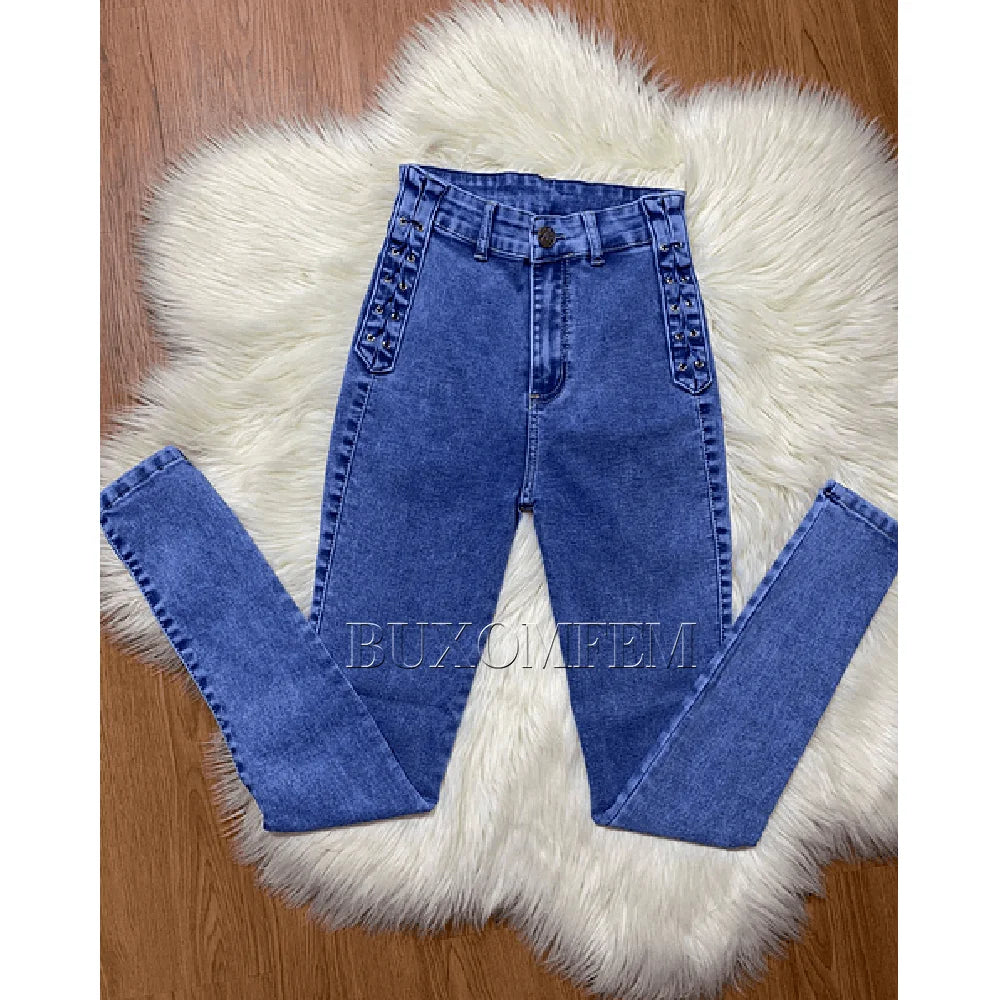 Fashion Sexy High Waist Slim Fit  Jeans for Women 2024 New Version Zipper Fly Perfect Hip to Body Adjustable Butt Lifter Pants