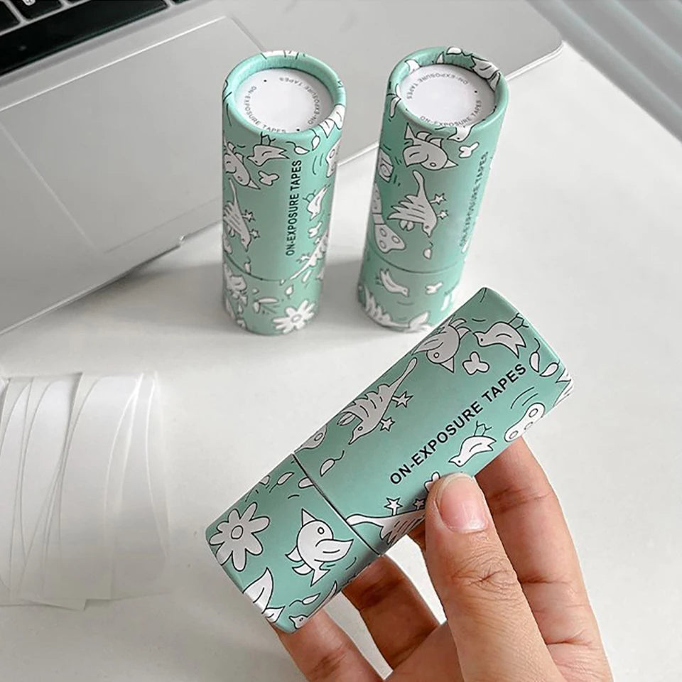 50pcs Double Sided Lingerie Clothes Tape Invisible Transparent Clothing Body Clear Tape Easy Tear Off For Women For Dress