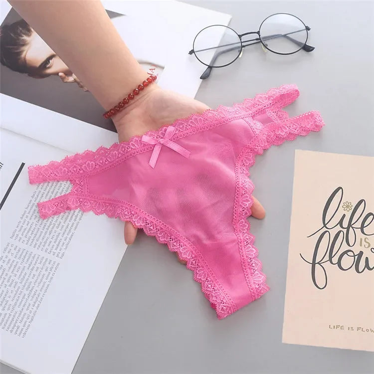 Lace Sexy Mesh Transparent Thong Women Panties Underwear Women Seamless G-String Female Underpants Intimates Lingerie