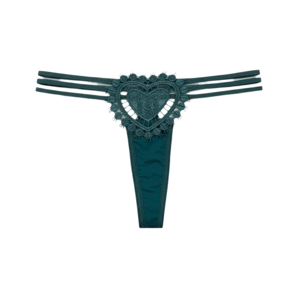 Intimate Wear Low Waist Ladies' Underwear Thin Strap Lace Heart T-back Briefs Lingerie Panties Women's Thong Female