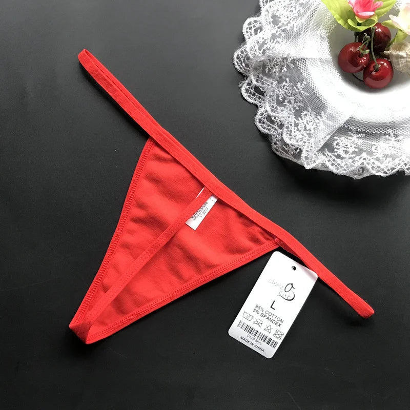 G string Underwear Women Hot Sexy Lingerie Panties Cotton Thongs T back Lingerie Ladies Funny Print T-Back Underwear