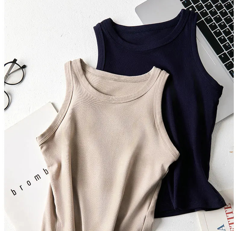 BIVIGAOS Summer New Hot Girl Tight Fitting Vest Women's Modal High Elastic Sexy Tank Top Casual Fashion Vest Sleeveless T Shirt