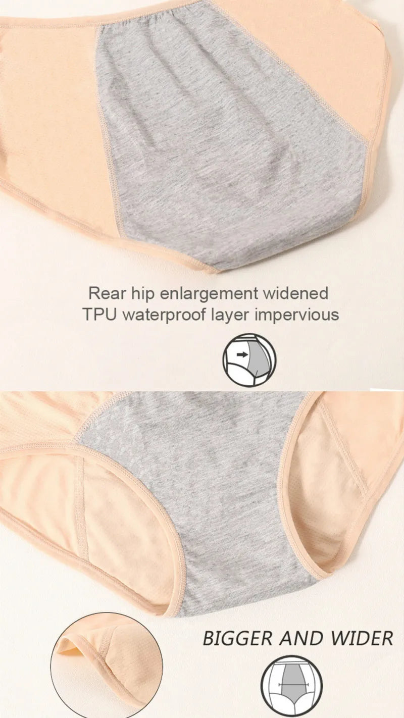 3pcs Leak Proof Menstrual Panties Physiological Pants Women Underwear Period Comfortable Waterproof Briefs