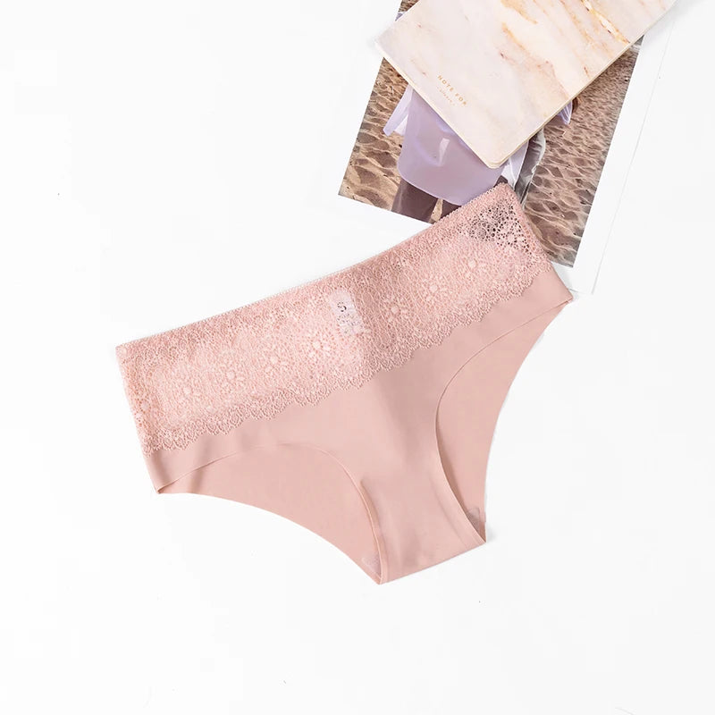 Women's Panties Sexy Lace Seamless Female Underwear for Women Solid Elasticity Sports Lingerie Perpective Briefs Soft Underpants