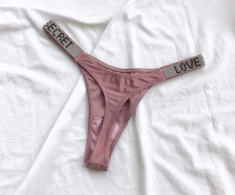 Rhinestone G string thong panties women's panties low waist sexy lingerie ladies lingerie panties lingerie ladies underwear