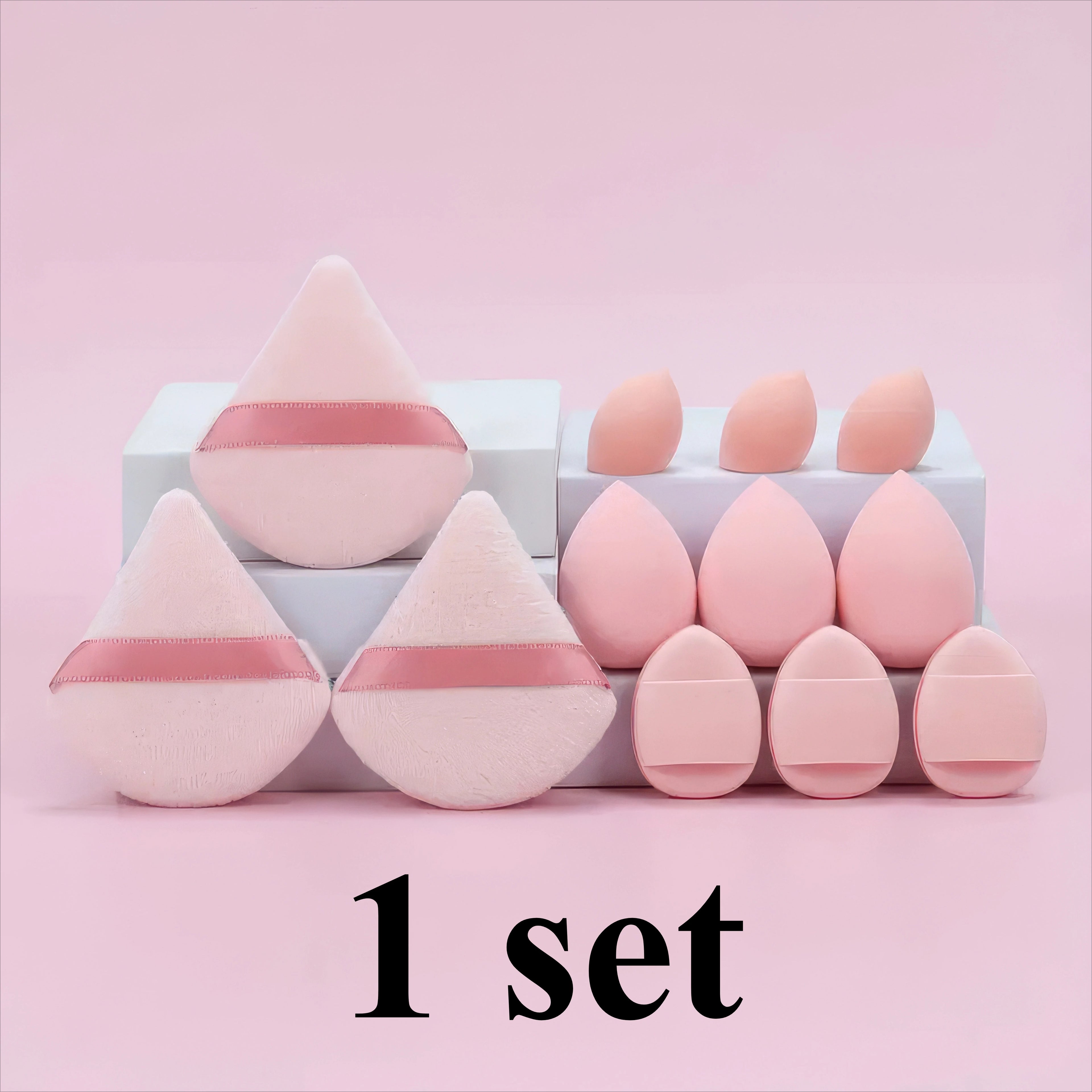 1 Set Beauty Sponge Egg Deep Purple Beige Pink Dual Use Dry Wet Mini Air Cushion Powder Puff Soft Texture For Liquid Foundation Daily Salon Makeup Accessory