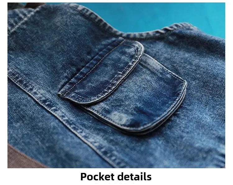 Loose Casual Denim Overalls Women's Wide Leg Pants Harem Jumpsuits Ageless plus Size New 2025 Fashion from Mainland China