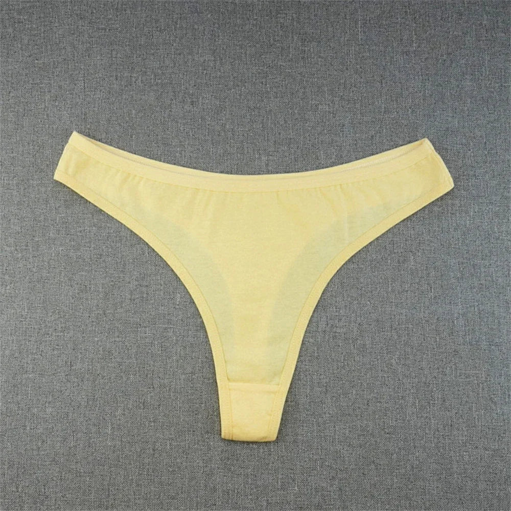 M-XXL Women Thong Panties Sexy Soft Cotton G-String Breathable G-string Underwear Plus Size Color Intimates Lingerie