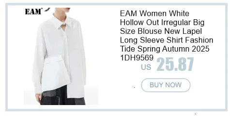 EAM Women Black Big Size Irregular Pleated Dress New Round Neck Long Sleeve Loose Fit Fashion Tide Spring Autumn 2026 31A0020