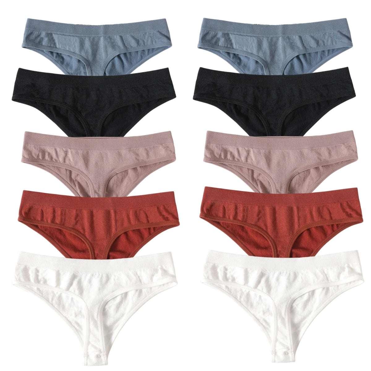 10Pcs/Set Seamless Thongs G-String Women Panties Sexy Underwear Female Underpants Sexy Lingerie Low Waist Sport Bottoms M-XL