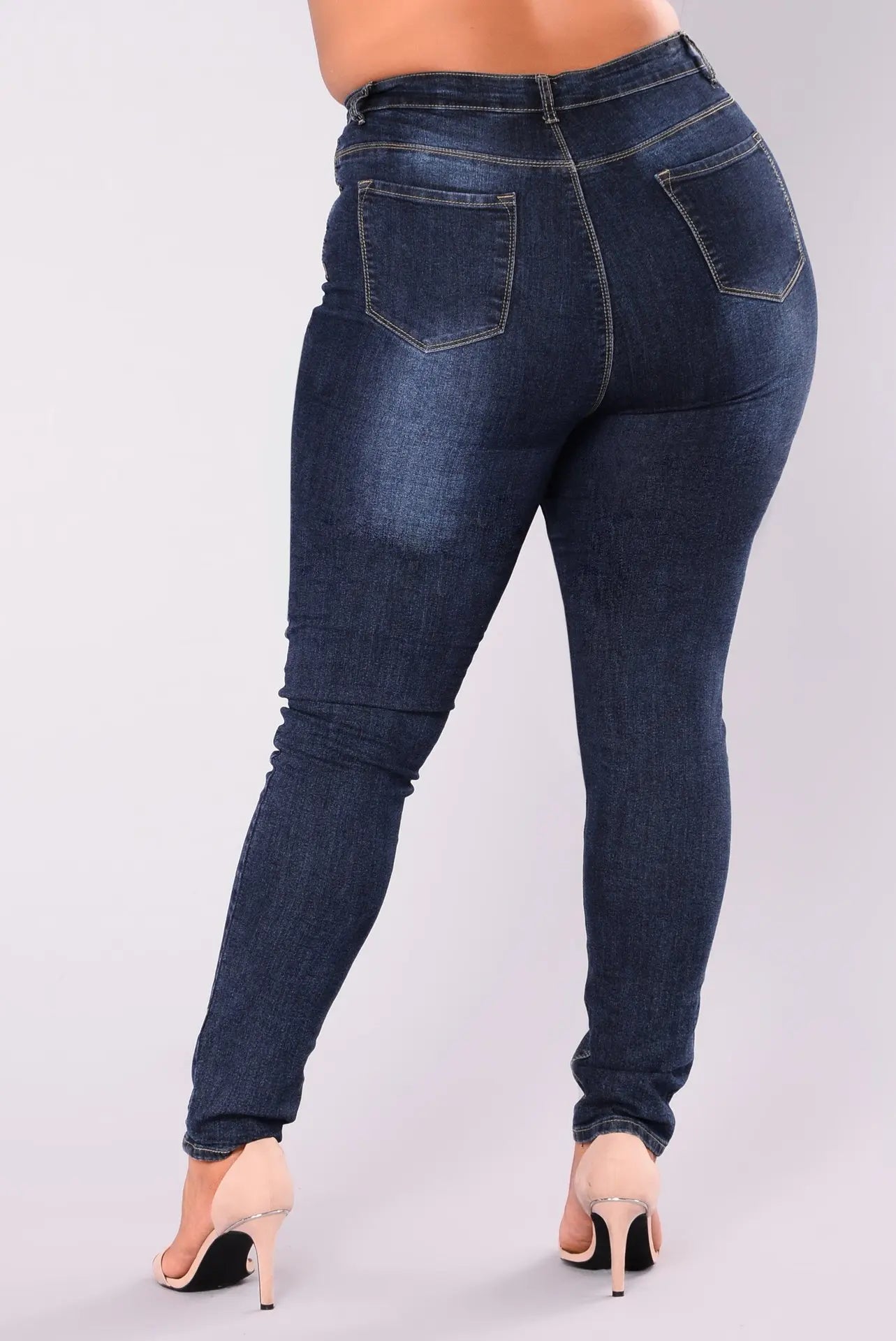 Women's plus size high waist jeans casual Skinny denim fat mom jeans L-5XL high quality wholesale price