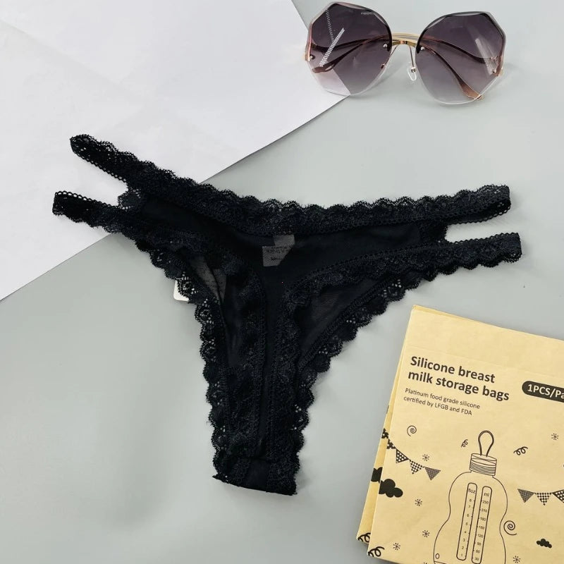 Lace Sexy Mesh Transparent Thong Women Panties Underwear Women Seamless G-String Female Underpants Intimates Lingerie