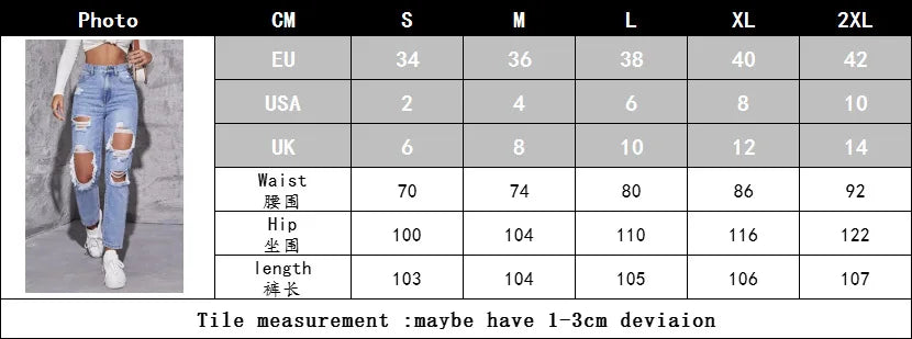 Hole High Waist Mom Jeans Women Flare Pants Denim Autumn 2025 Casual Long Streetwear Slim Fit Trousers Capris Baggy Jeans