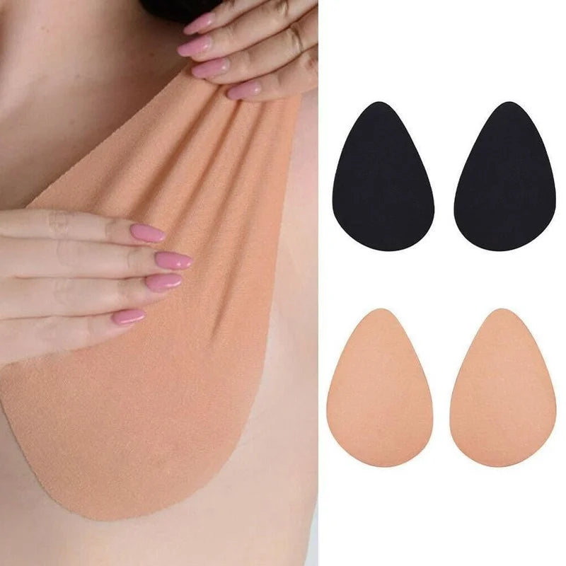 1 Pair Women Large Size Adhesive Bra Water Drop Shaped Invisible Breast Pads Silicone Lifting Nipple Cover Push Up Chest Sticker