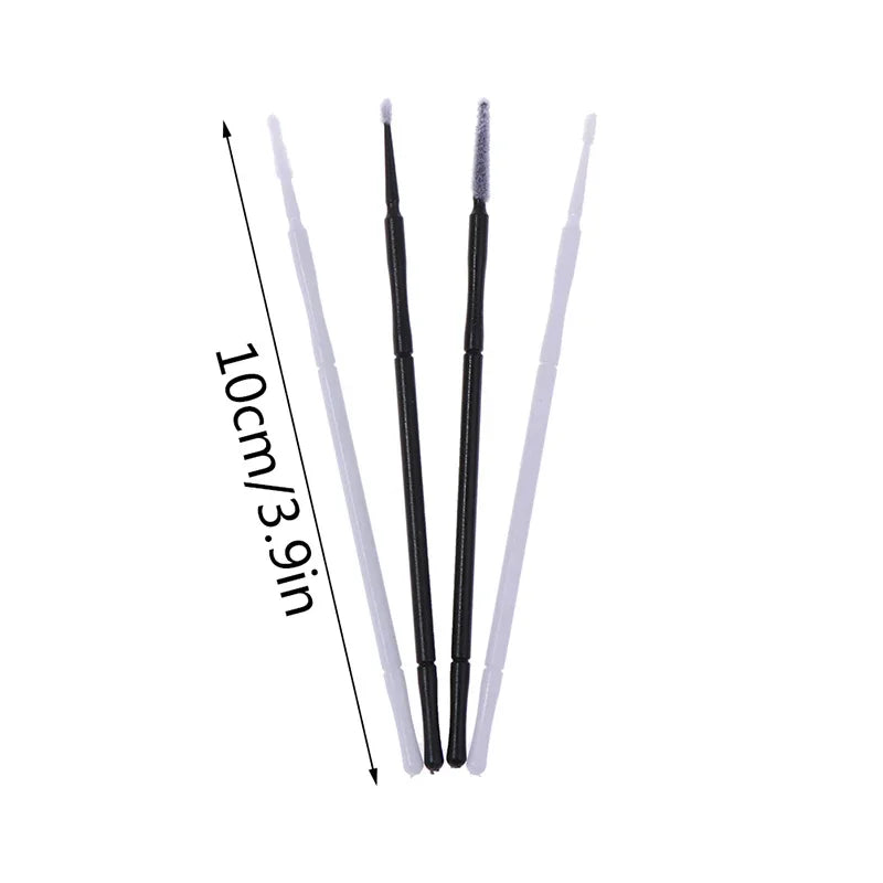 100Pcs Professional  Disposable Eyelash  Extension Micro  Brush Applicator Make  Up Mascara  Swab  Brushes Swab makeup brushes