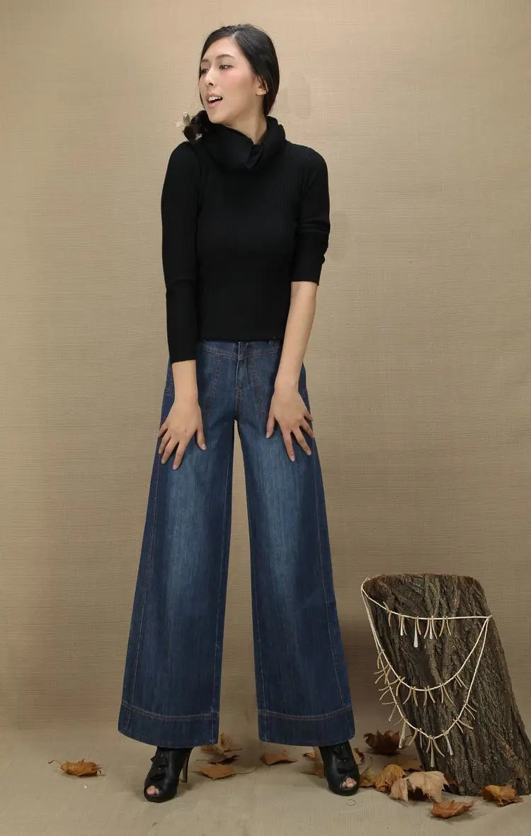 High Waist Wide Leg Jeans for Women 2024 Spring and Autumn Baggy Straight Trousers Casual New Slimming Wide Leg Pants
